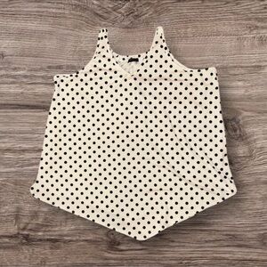 First Love Black and White‎ Polka Dot Blouse